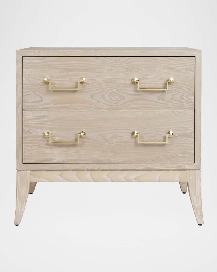 Worlds Away Kenna 2-Drawer Side Table