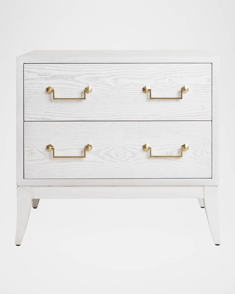 Worlds Away Kenna 2-Drawer Side Table
