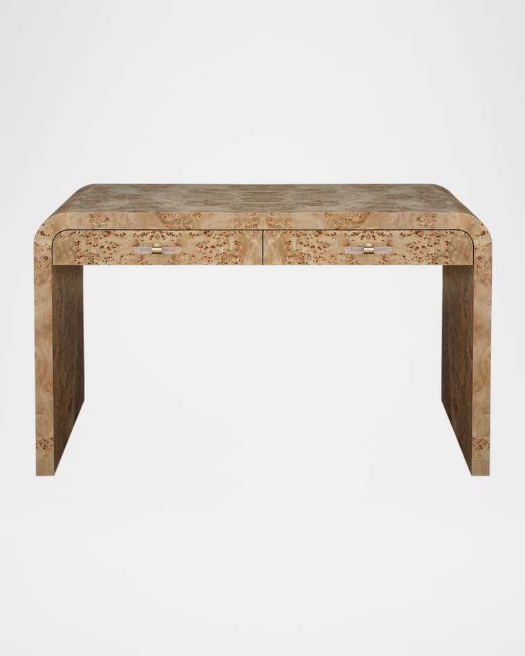 Worlds Away Petra Waterfall Edge Desk