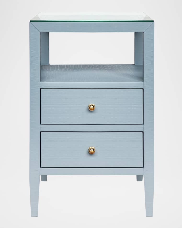 Worlds Away Roscoe 2-Drawer Side Table