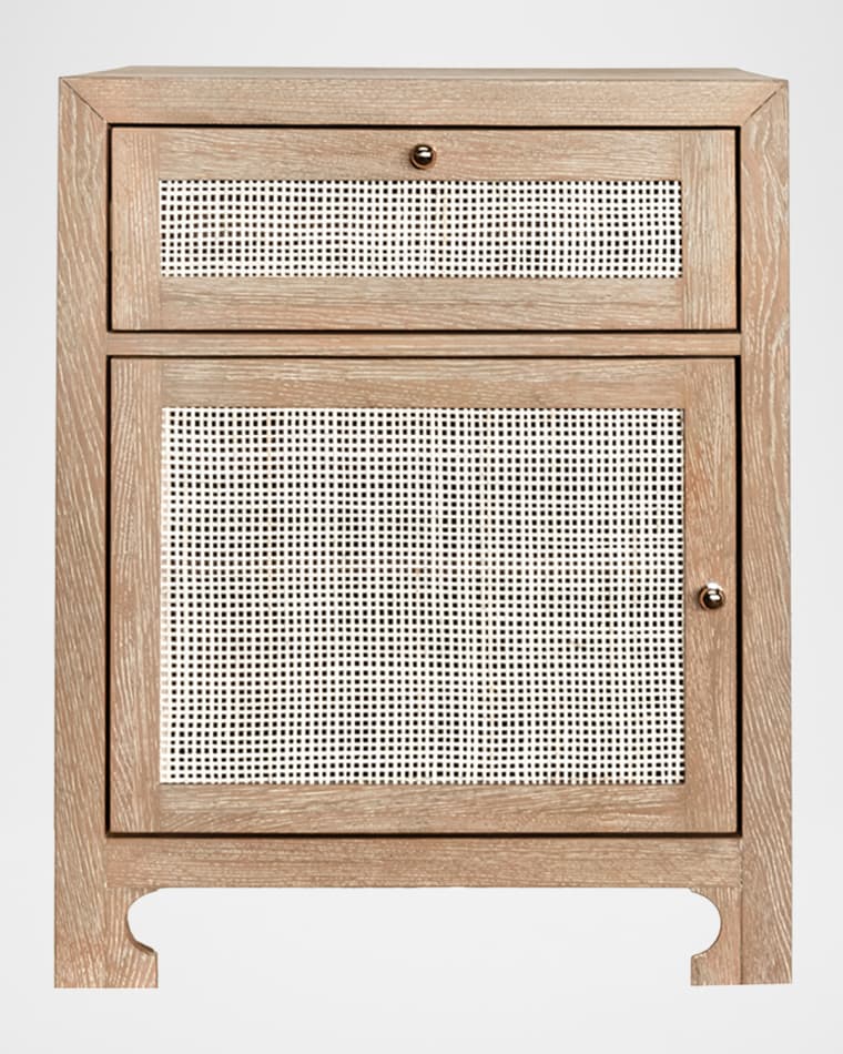 Worlds Away Ruth Cane Nightstand