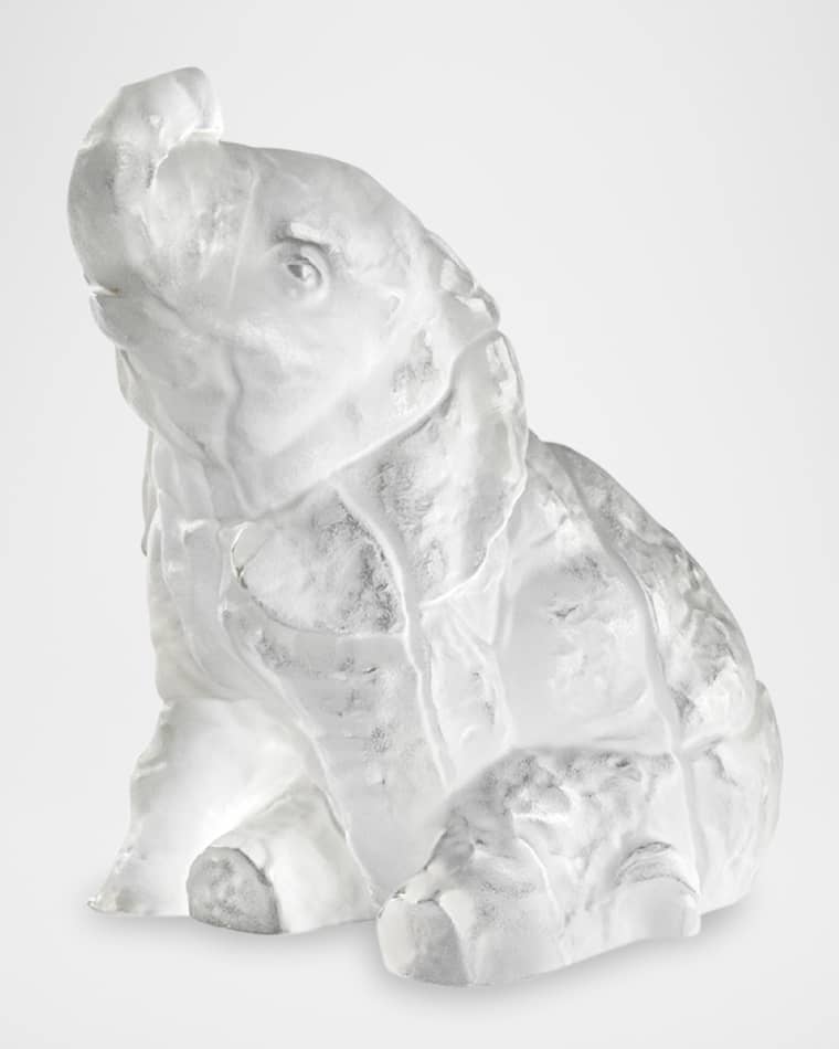 Lalique Baby Elephant Sculpture
