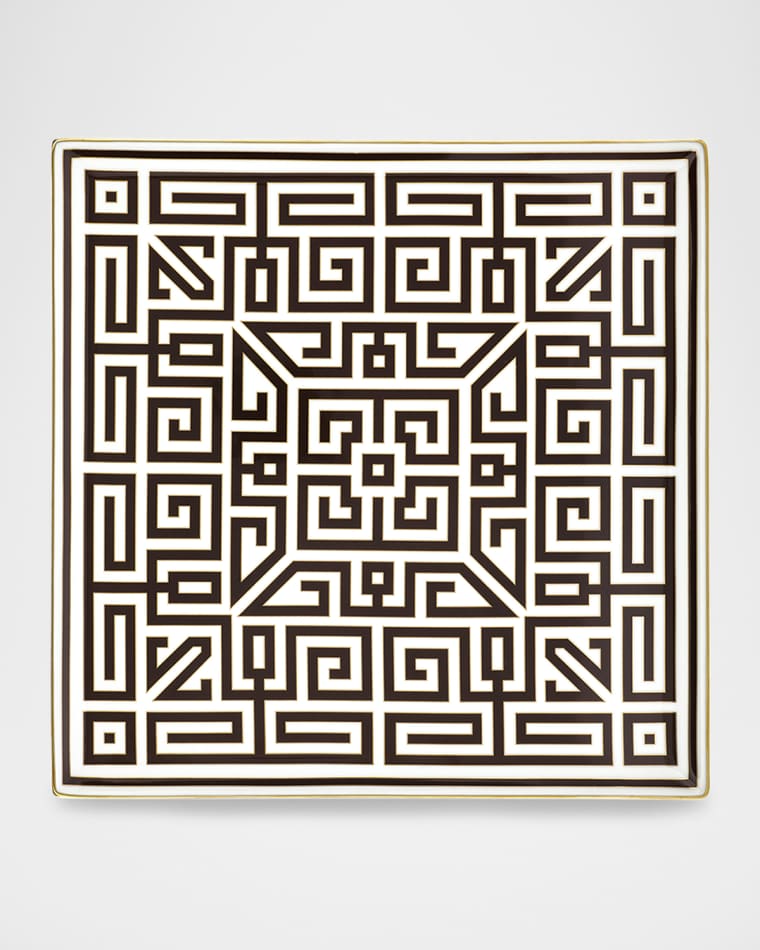 GINORI 1735 Labirinto Ebano Vide Poche Square Plate