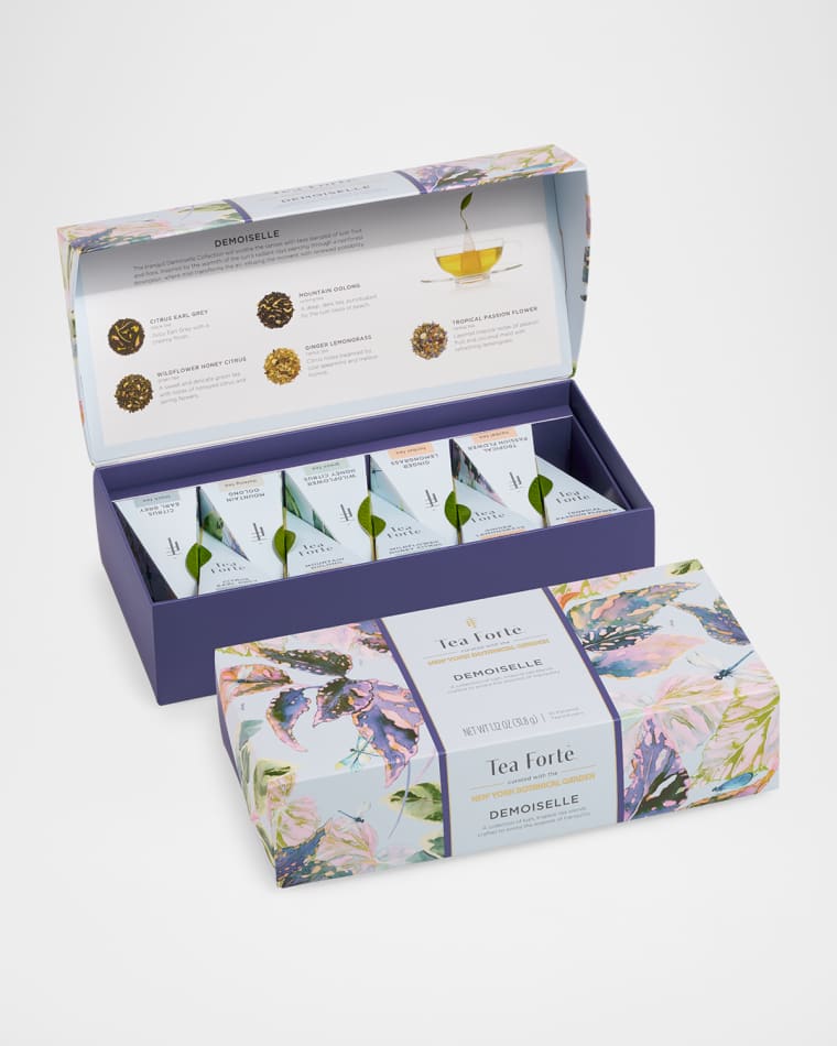 Tea Forte x The New York Botanical Garden Demoiselle Petite Presentation Box, 10 Count