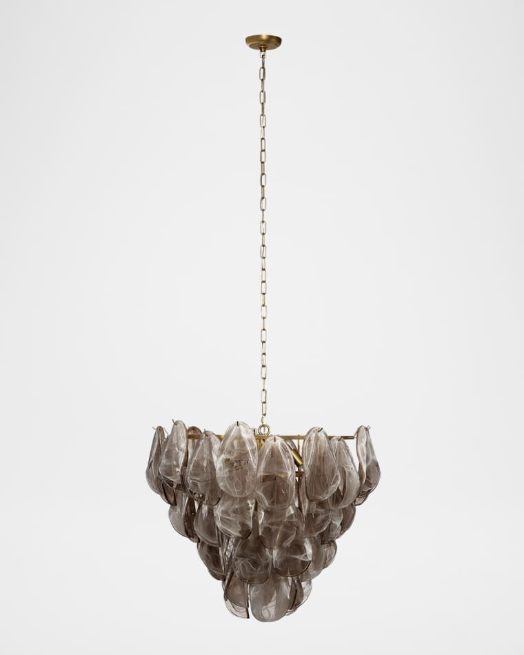 Jamie Young Magnolia 10-Light Quartz Glass Chandelier, 30"