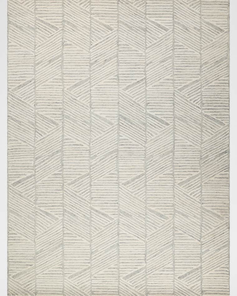 Exquisite Rugs Kascata Hand-Tufted Silver/Ivory Rug, 12' x 15' Kascata Hand-Tufted Silver/Ivory Rug, 10' x 14' Kascata Hand-Tufted Silver/Ivory Rug, 9' x 12'