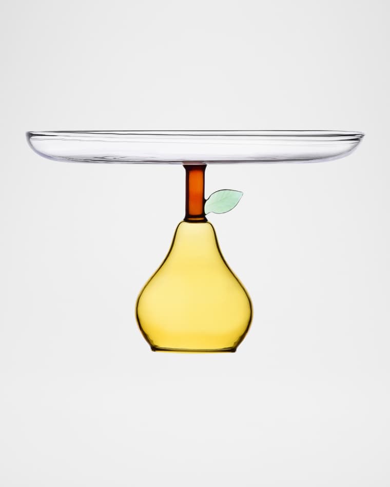 ICHENDORF Fruits & Flowers Raised Pear Cake Stand