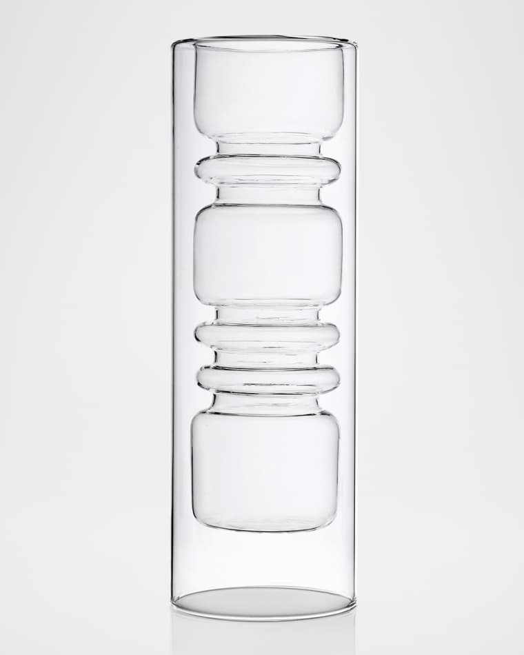 ICHENDORF Rings Double-Walled Vase, 14.6"