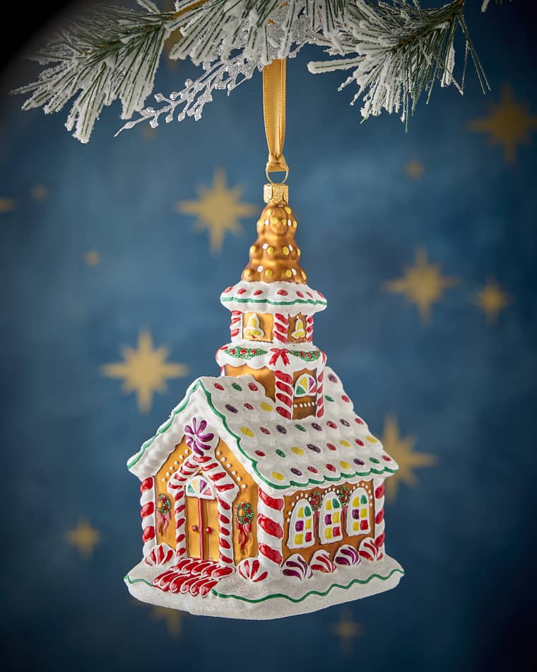 Neiman Marcus Gingerbread Church Christmas Ornament