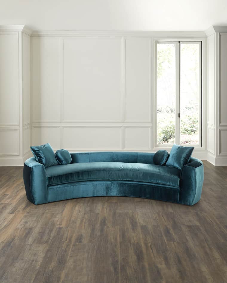 Haute House Carmen Peacock Sofa, 122" Carmen Peacock Sofa, 92"