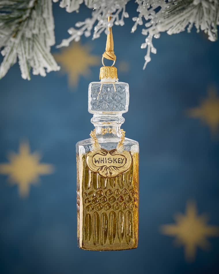 Neiman Marcus Whiskey Decanter Christmas Ornament