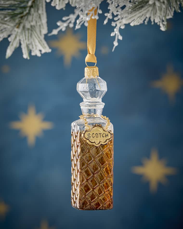 Neiman Marcus Scotch Decanter Christmas Ornament