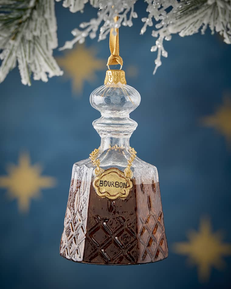 Neiman Marcus Burbon Decanter Christmas Ornament
