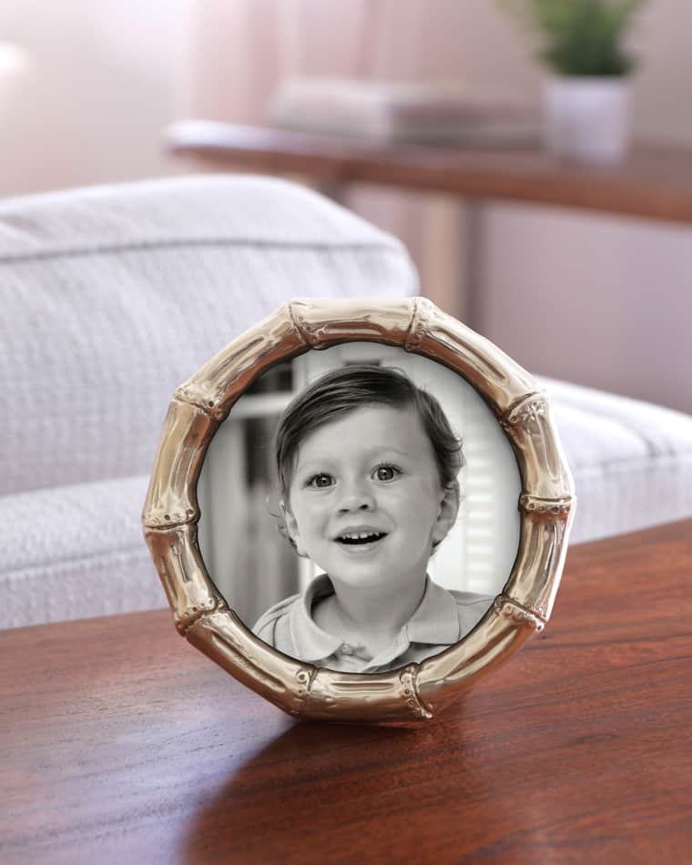 Beatriz Ball GIFTABLES Sierra Modern Bamboo Round Frame, 5" x 5"