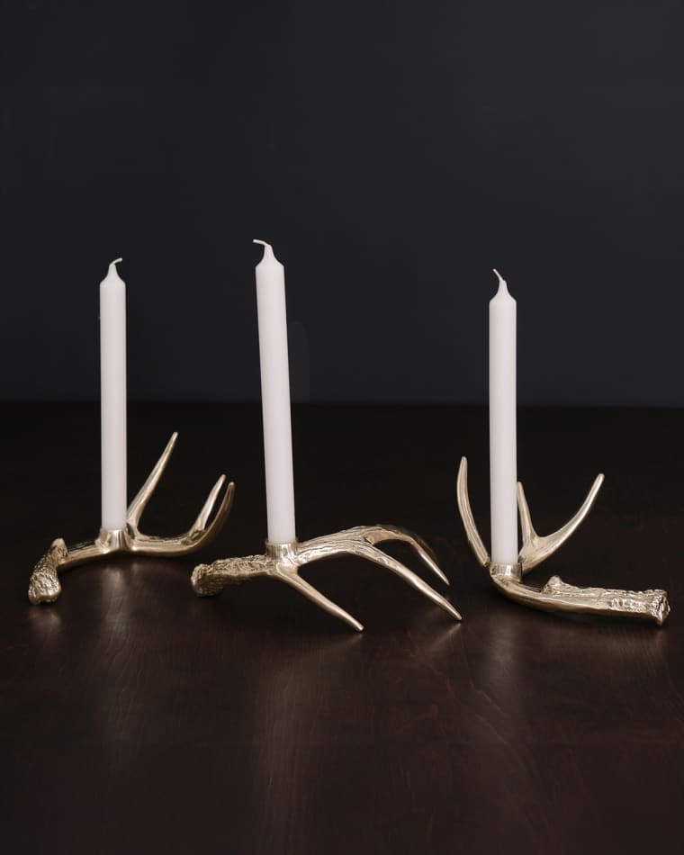 Beatriz Ball WESTERN Sierra Modern Antler Candlestick, Set of 3