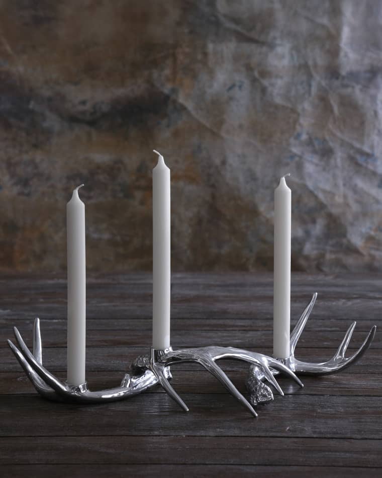 Beatriz Ball WESTERN Antler Candlestick, Set of 3