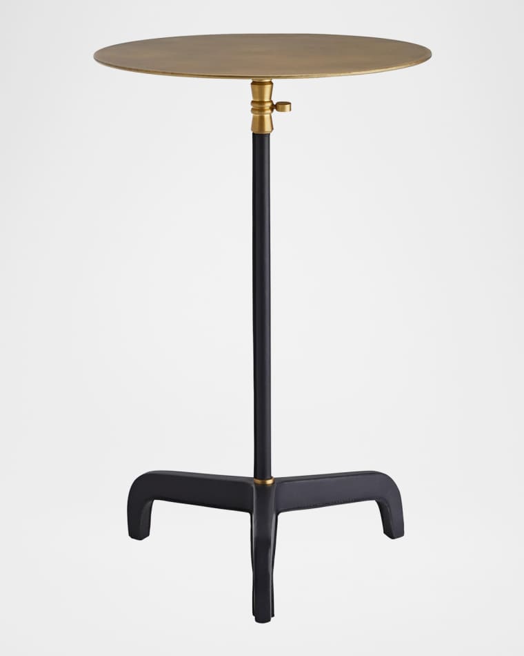 Arteriors Addison Adjustable Leather Accent Table