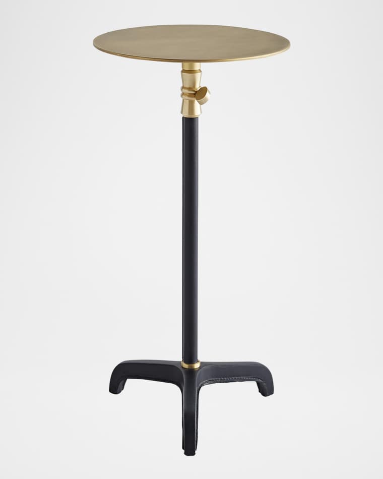 Arteriors Addison Adjustable Leather Drink Table