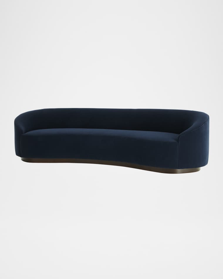 Arteriors Turner Velvet Sofa, 108"