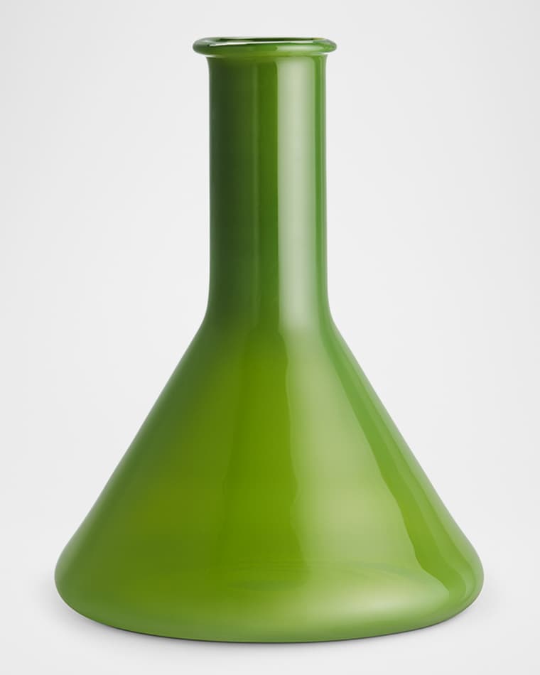 Kosta Boda Lab Measuring Flask Vase, Green