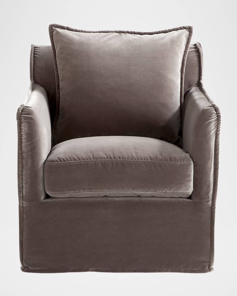 Wrinnie Velvet Swivel Chair