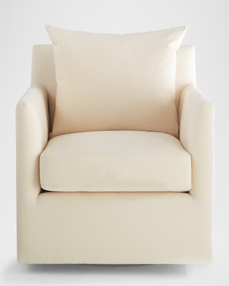 Sorrel Muslin Swivel Chair