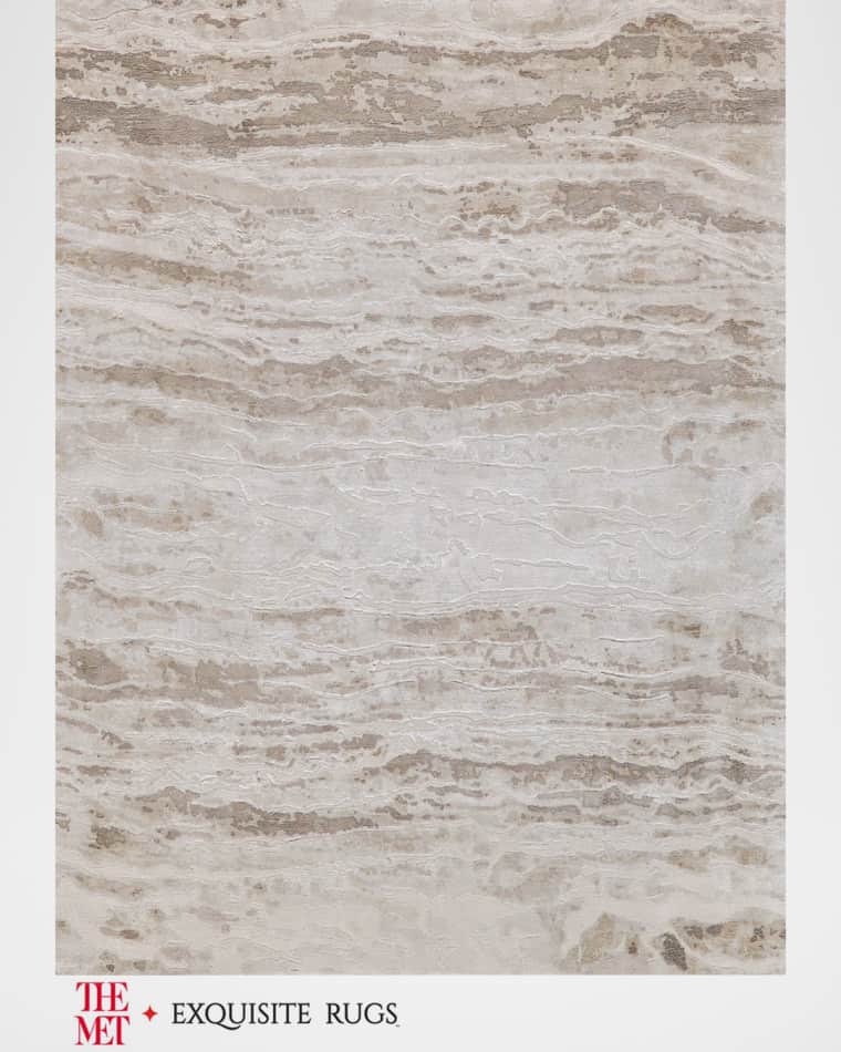 Exquisite Rugs x THE MET Travertine Hand-Loomed Beige Rug, 12' x 15' Travertine Hand-Loomed Beige Rug, 10' x 14' Travertine Hand-Loomed Beige Rug, 9' x 12'