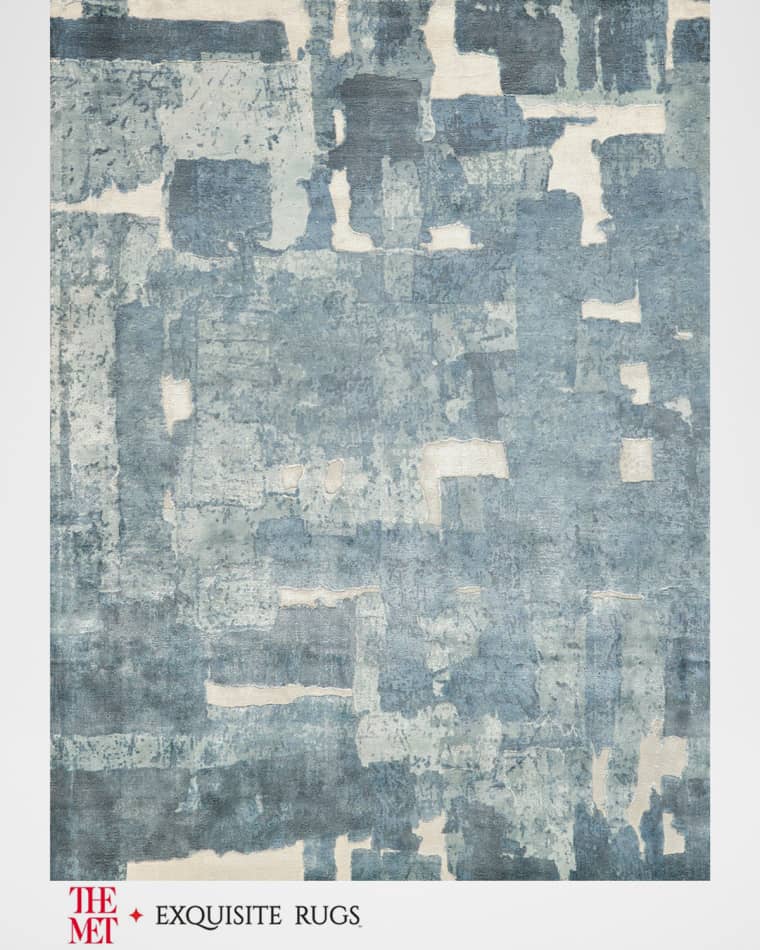 Exquisite Rugs x THE MET Papyrus Hand-Loomed Blue Rug, 10' x 14' Papyrus Hand-Loomed Blue Rug, 9' x 12' Papyrus Hand-Loomed Blue Rug, 8' x 10'