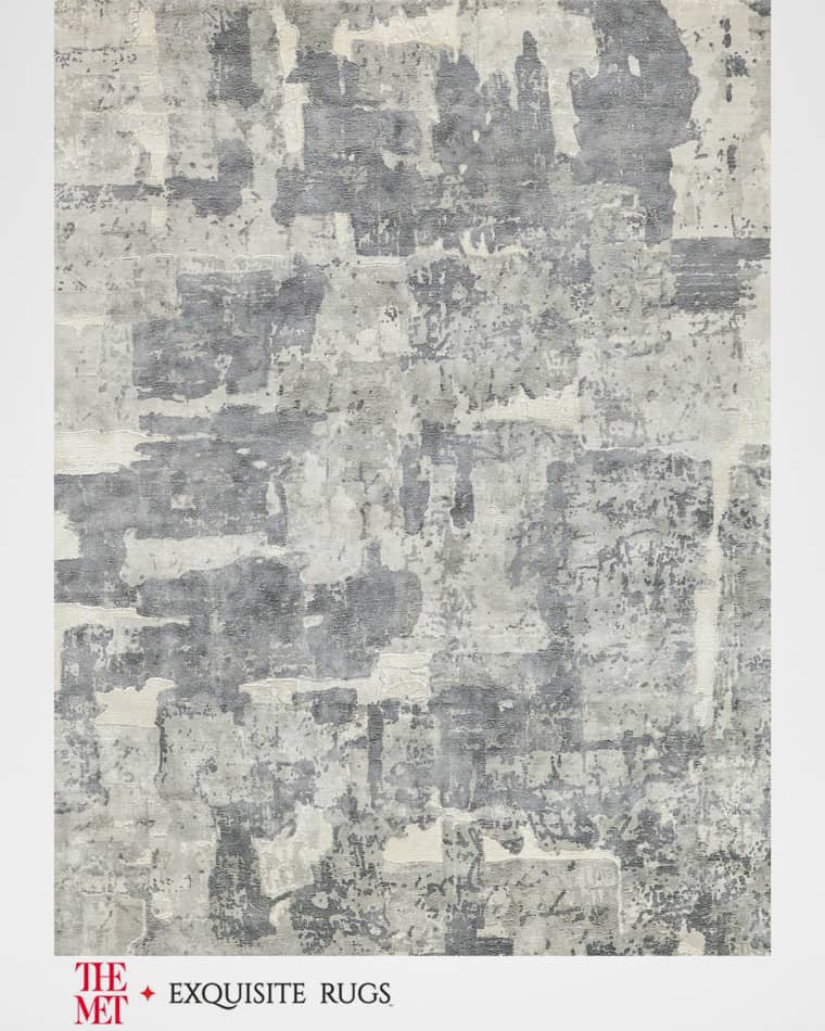 Exquisite Rugs x THE MET Papyrus Hand-Loomed Blue/Gray Rug, 10' x 14' Papyrus Hand-Loomed Blue/Gray Rug, 9' x 12' Papyrus Hand-Loomed Blue/Gray Rug, 8' x 10'