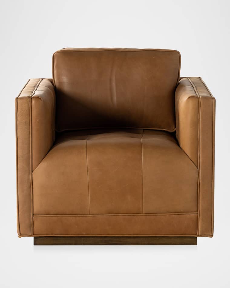 Four Hands Kiera Leather Swivel Chair