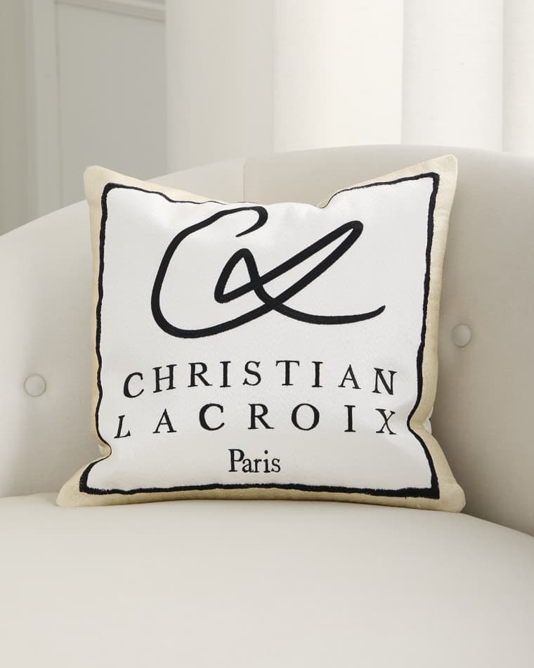 Christian Lacroix Guapa Embroidered Pillow, 16" Square