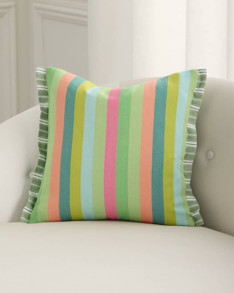 Designers Guild Cork Street Stripe Pillow, 17" Sq.