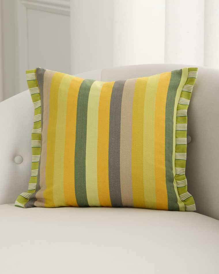 Designers Guild Cork Street Stripe Pillow, 17" Sq.