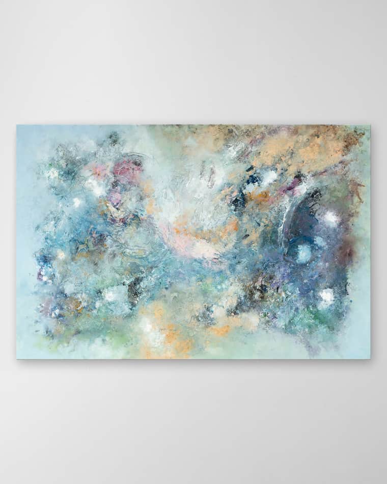 RFA Fine Art "Blue Abstract" Hand-Embellished Giclee by Lara Brooke