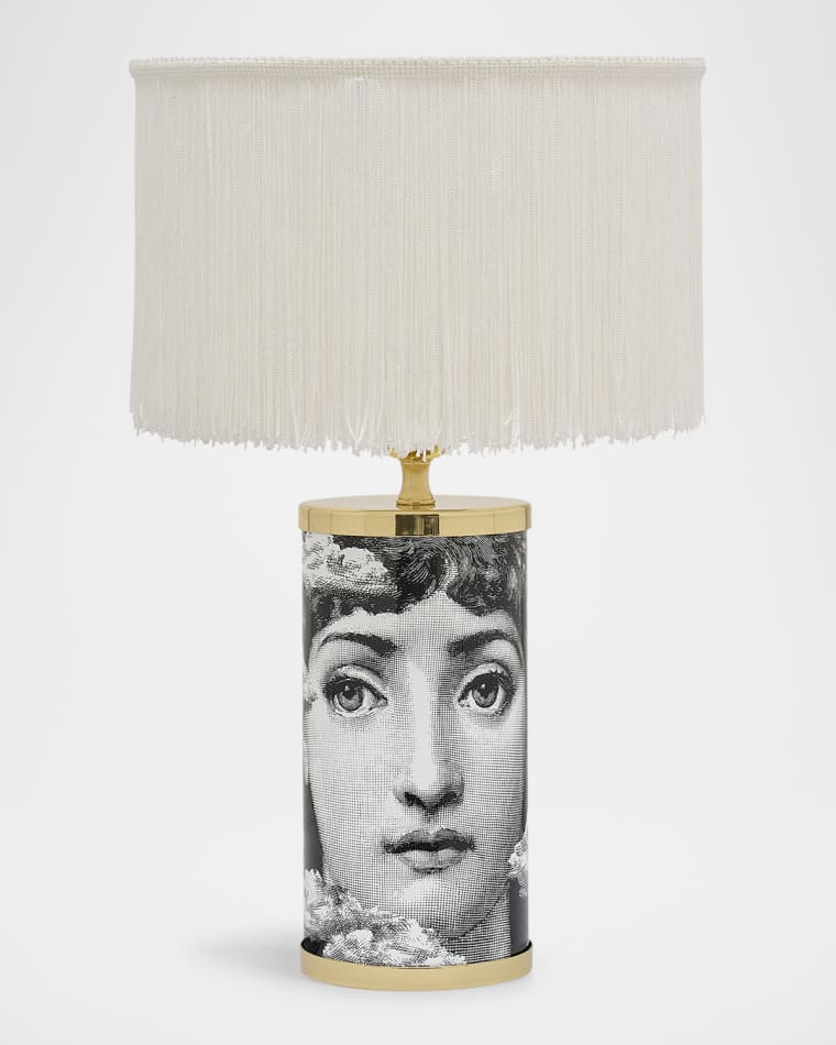 Fornasetti Fringed Cylindrical Lampshade for Small Lamps