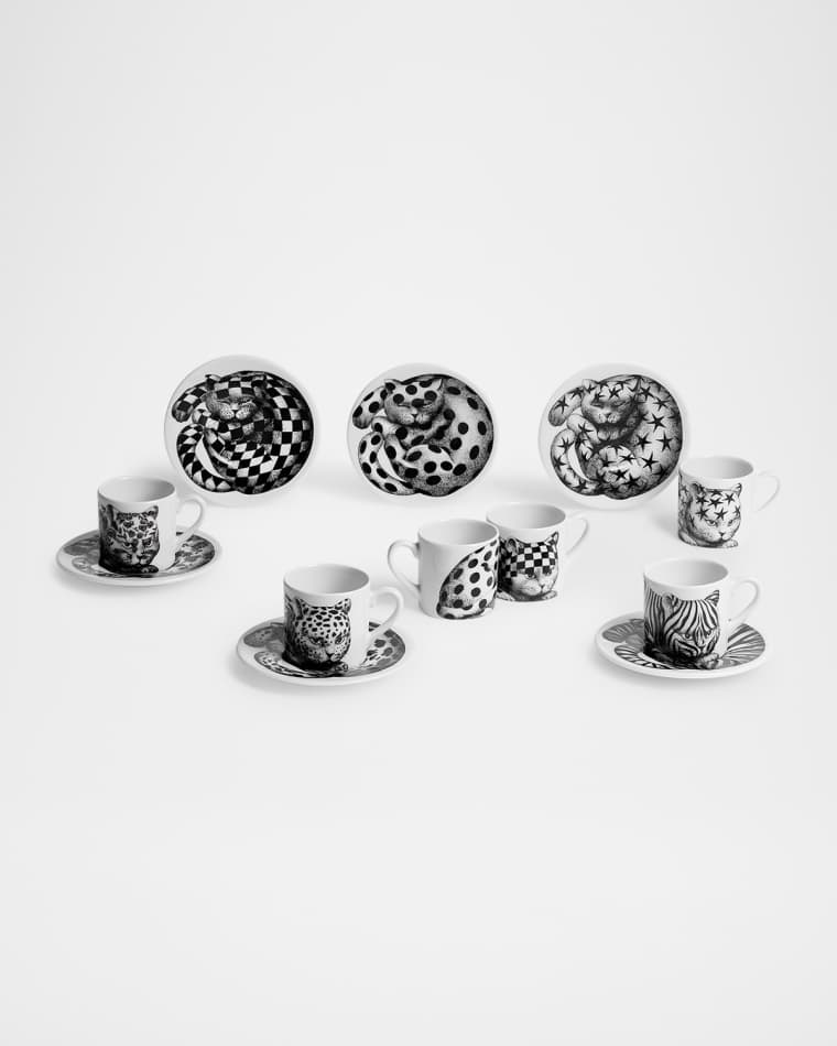 Fornasetti High Fidelity Coffee Cups, Set of 6