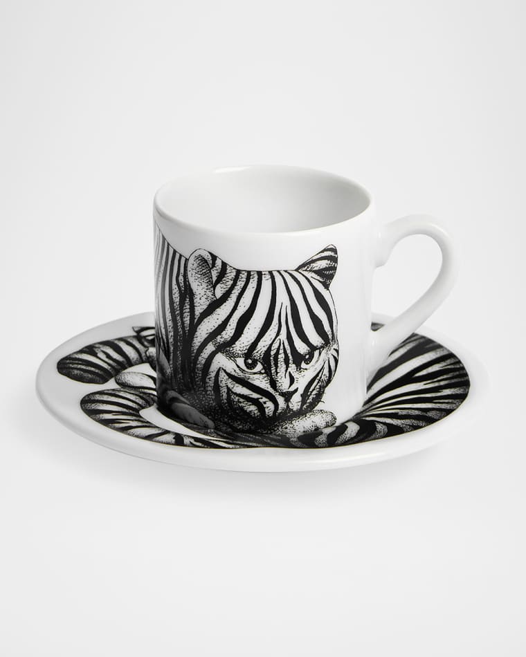 Fornasetti High Fidelity Tiger Print Coffee Mug