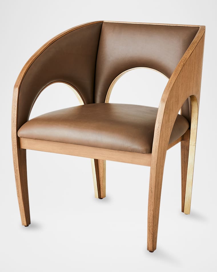 Global Views Arches Leather Occasional Chair