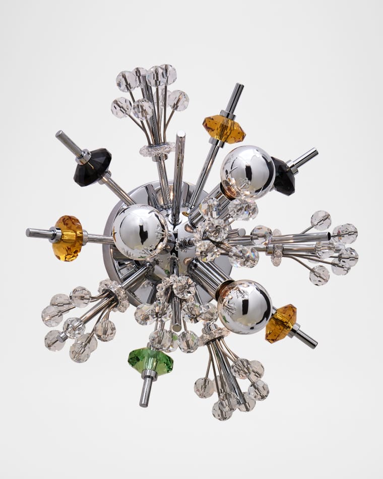 Allegri Crystal by Kalco Lighting Constellation Colorata 13" 3-Light Wall Sconce