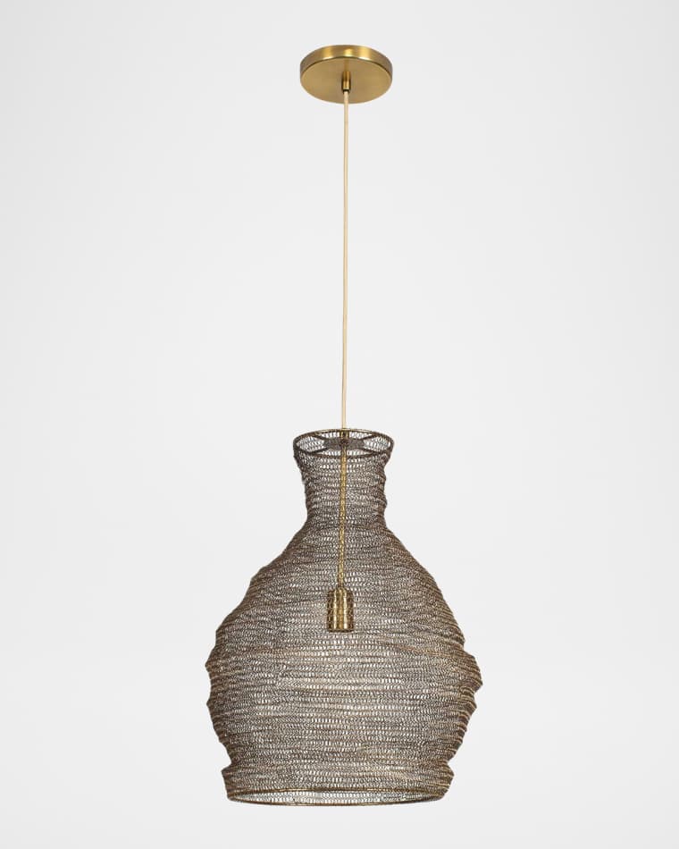 The Uttermost Co Murmur 22" Woven Metal Pendant