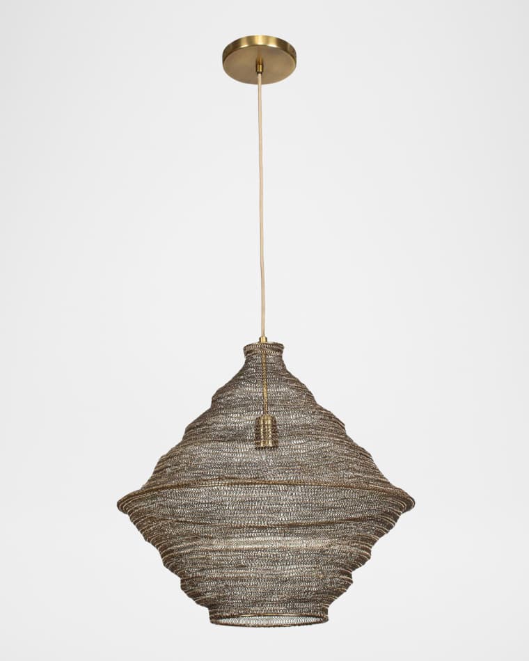 The Uttermost Co Sigh 21" Woven Metal Pendant