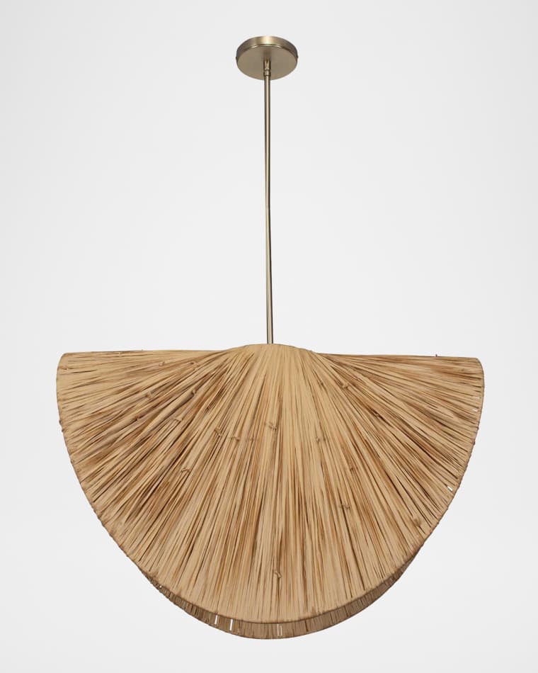 The Uttermost Co Bend 29" Raffia Pendant