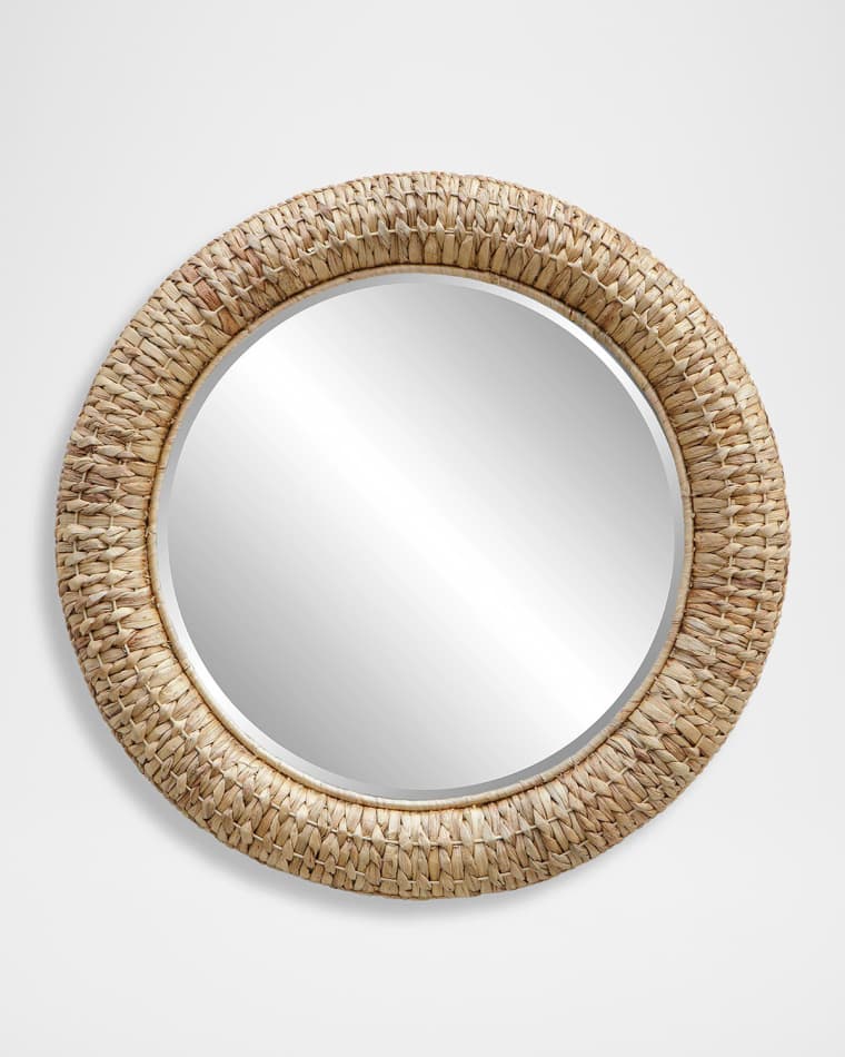 The Uttermost Co Twisted Seagrass 36" Round Wall Mirror