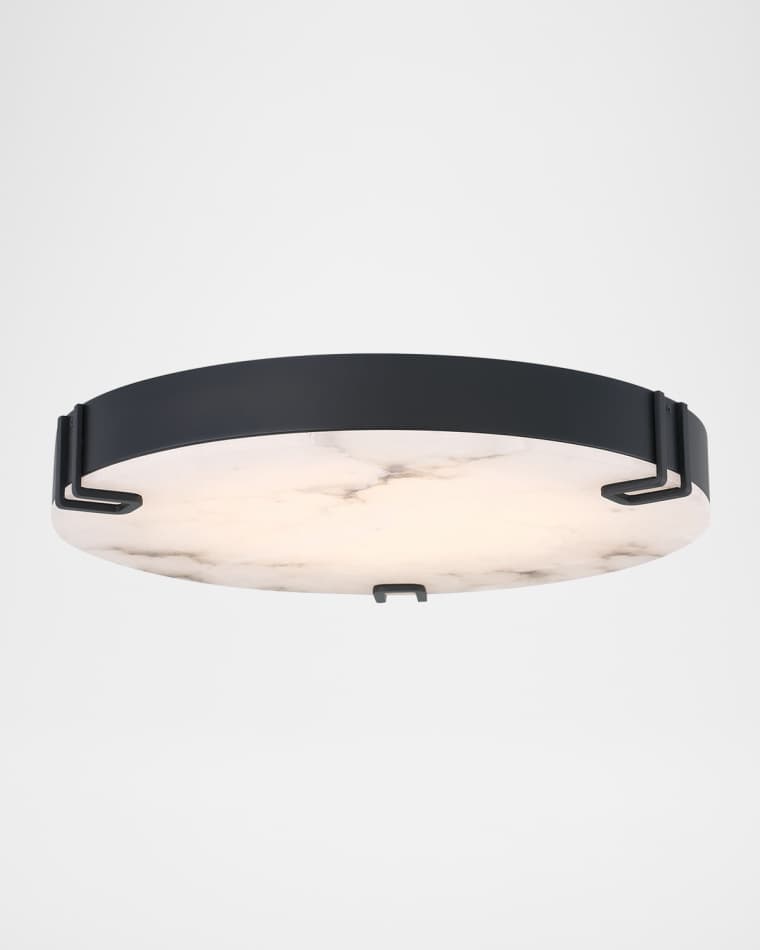 Eurofase Noga 22" LED Flush Mount, Matte Black