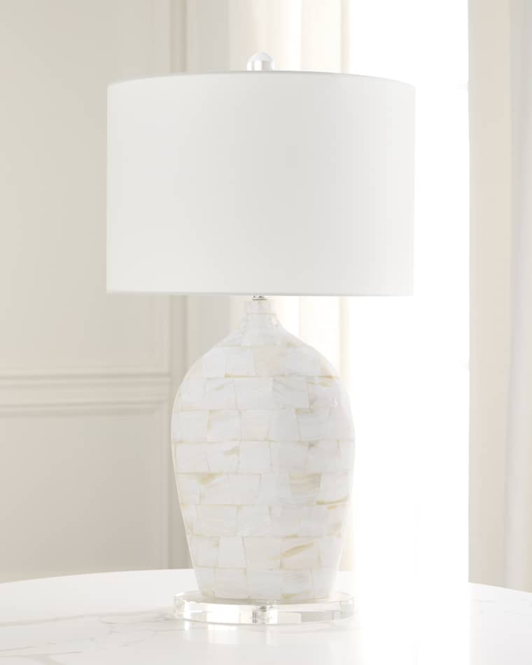 Couture Lamps Coquille 30" Mother-of-Pearl Table Lamp