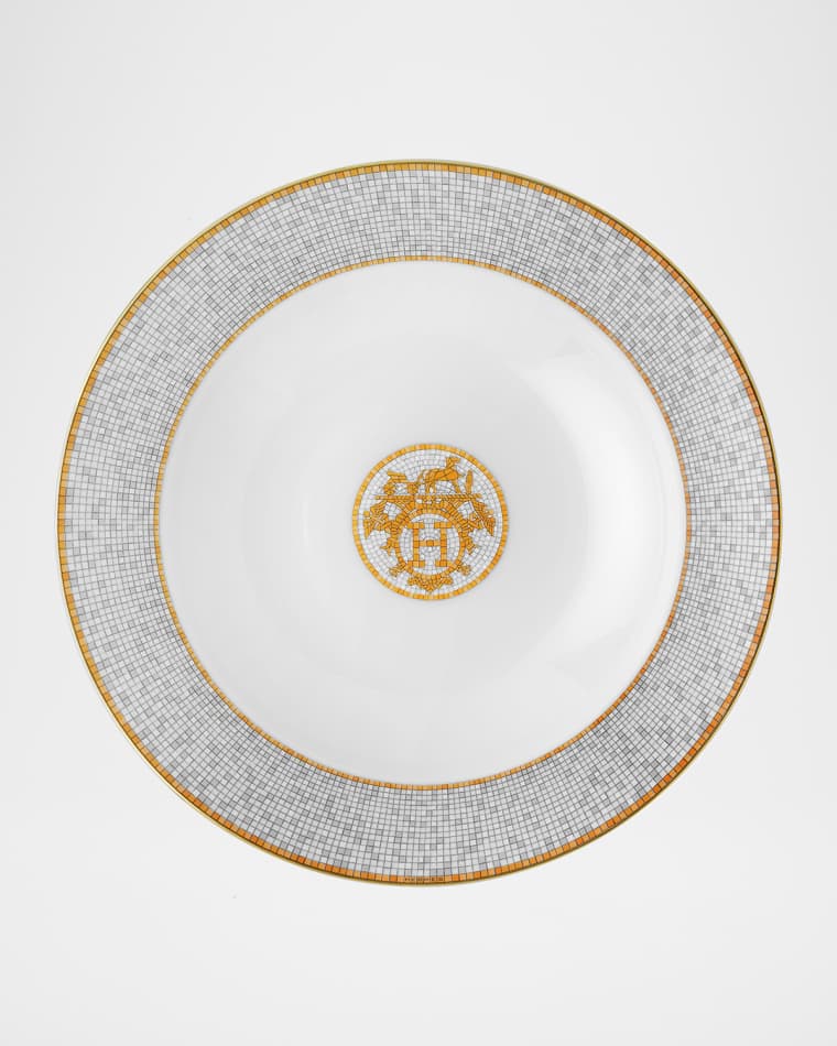 Hermes Mosaique au 24 Platinum Medium Platter