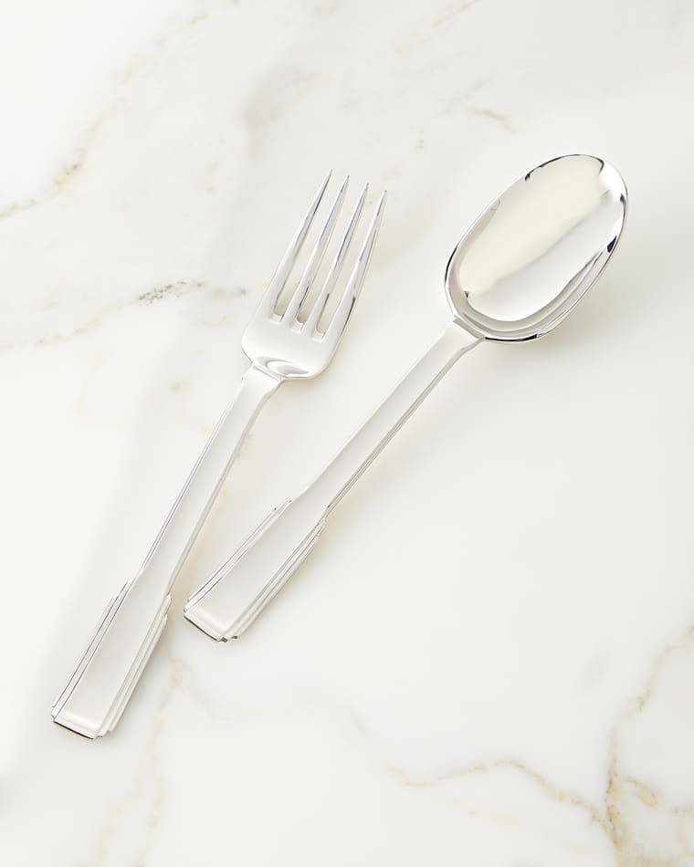 Ricci Silversmith Art Deco 2-Piece Flatware Serving Set