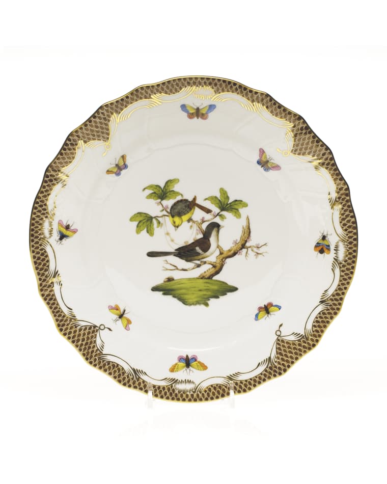 Herend Rothchilds Bird Brown Dinner Plate