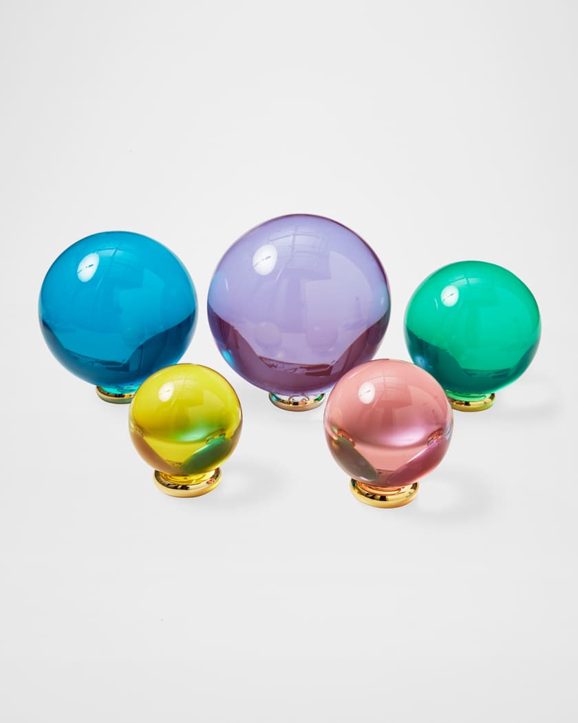 Multicolor Acrylic Orb 5-Piece Set