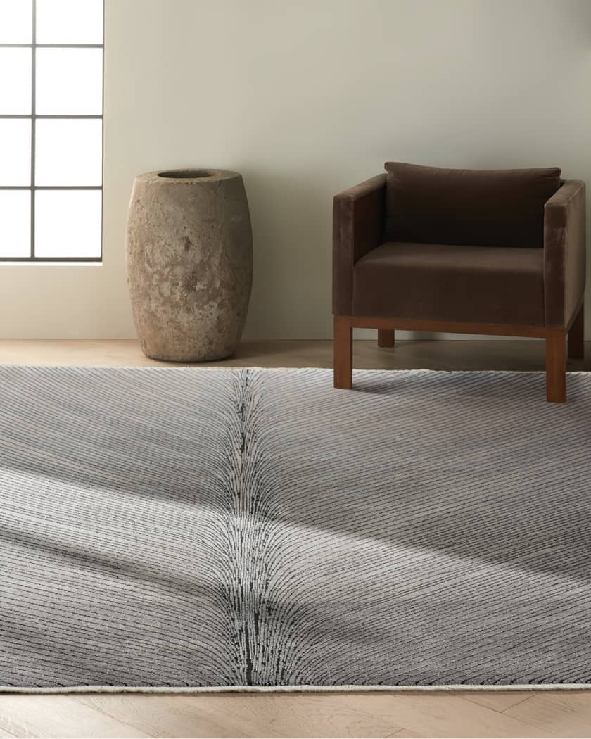Calvin Klein Balian Loom Woven Silver Rug, 8' x 10' | Horchow